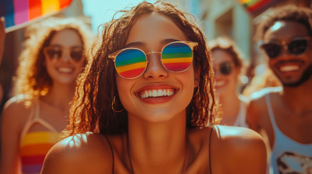 lgbtq concept with lgbtq symbol for pride monthの素材