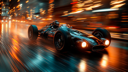 night racing car , neon lightの素材