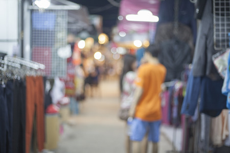 supermarket in blurry for backgroundの写真素材