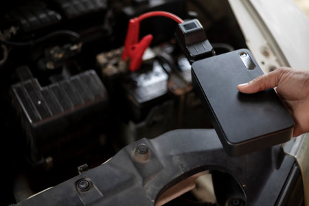 Use new car battery to start the engine of the vehicle using cables,Trying to jump start a...