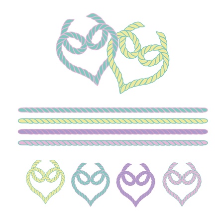 Heart rope love のイラスト素材