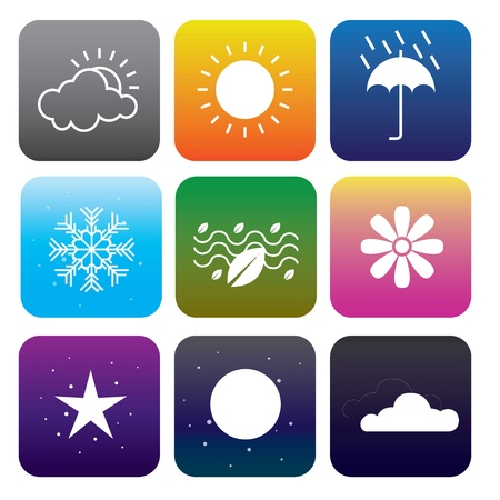 9WeatherIconSetのイラスト素材