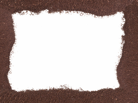 A frame bounded by ground coffeeの写真素材