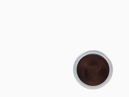 Isolated open can of ground coffee with negative spaceの写真素材