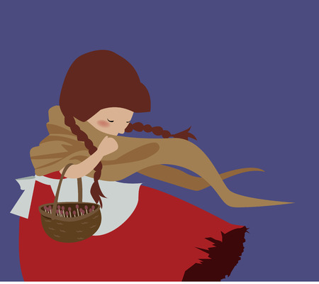 illustration of the little match stick girlのイラスト素材