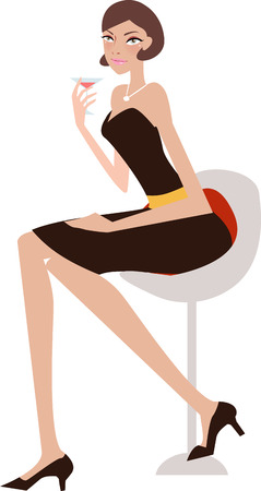 image of a fashion womanのイラスト素材