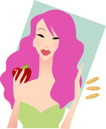 Illustration of a fashion woman life-health のイラスト素材