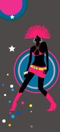 a beautiful girl wearing a beautiful dress のイラスト素材