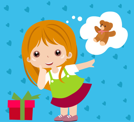 cute little girl のイラスト素材