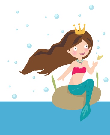 Little Girl Mermaid のイラスト素材