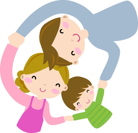 happy family のイラスト素材
