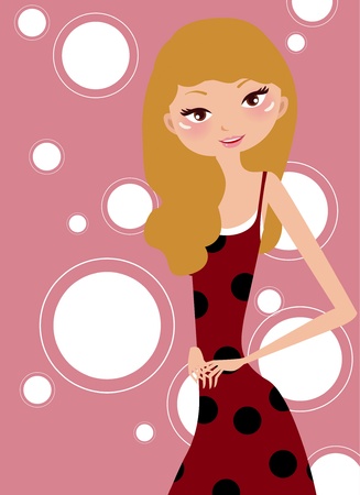 pretty girlのイラスト素材