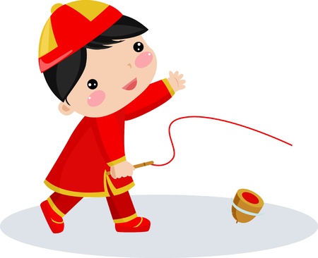 Chinese boy のイラスト素材