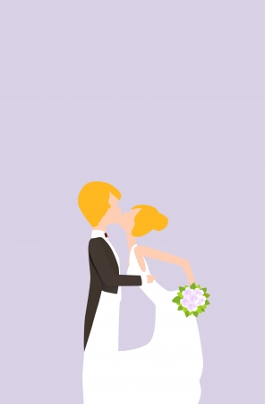 bride and groom のイラスト素材