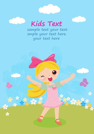 Cute little girlのイラスト素材