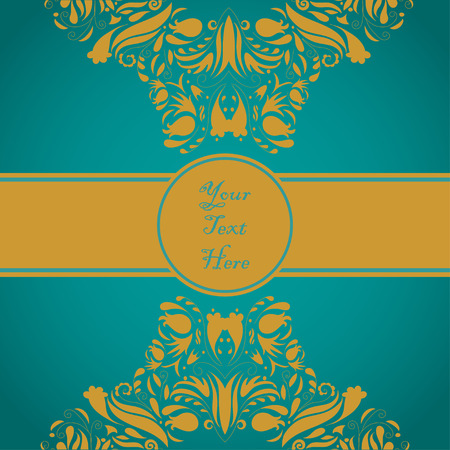 Elegant invitation card with hand-drawn elementsのイラスト素材