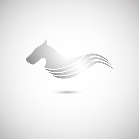 Elegant corporate symbol of a horse with three tailsのイラスト素材