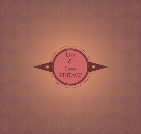 Elegant vintage tag against golden backgroundのイラスト素材