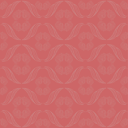 Seamless retro background with intricate elementsのイラスト素材