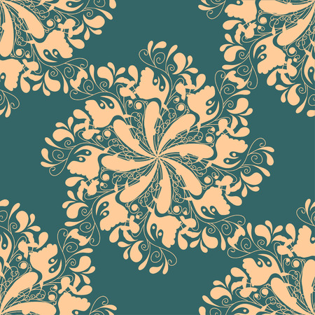 Seamless pattern composed of flower elementsのイラスト素材