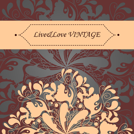 Luxurious vintage template for a greeting cardのイラスト素材