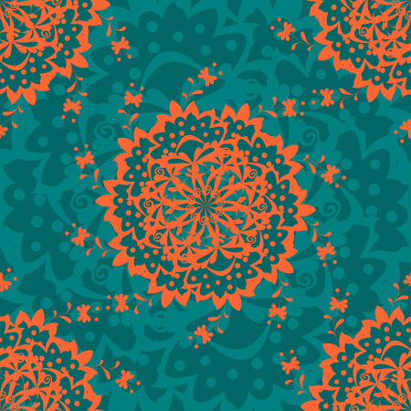 Fresh and bright spring pattern with seamless elementsのイラスト素材