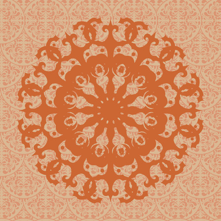 Spiky gothic rosette against seamless backgroundのイラスト素材