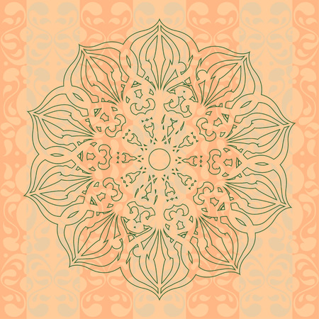 Intricate mandala against seamless backgroundのイラスト素材