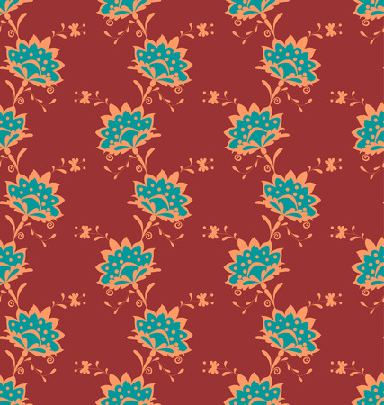 Beautiful spring pattern with delicate flower elementsのイラスト素材