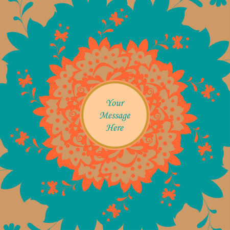 Colorful spring card template with a messageのイラスト素材