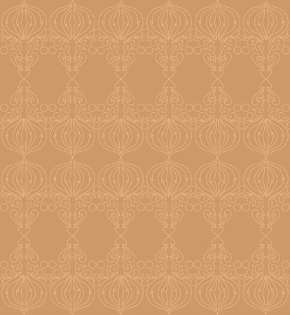 Delicate seamless pattern with golden cutout elements のイラスト素材