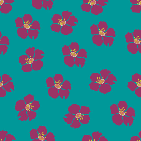 Seamless pattern with retro flowersのイラスト素材