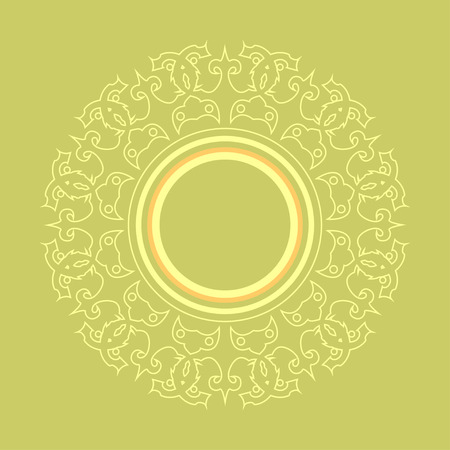 Intricate vignette, oriental or gothic style, with a text-areaのイラスト素材