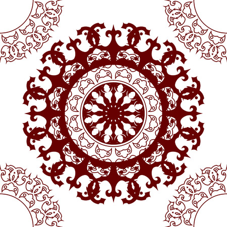 Seamless pattern with intricate emblems, baroque or gothic styleのイラスト素材