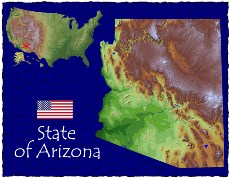 hi res aerial view of Arizona, USAの写真素材