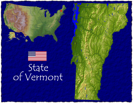 hi res aerial view of Vermont, USAの写真素材