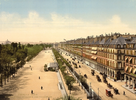  Avenue de la opera , Rue de Rivoli,Paris, Franceのeditorial素材