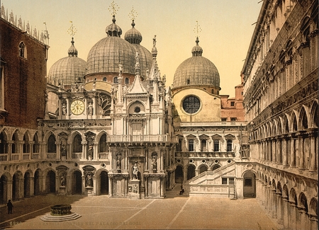 A court in the Doges,Venice Italyのeditorial素材