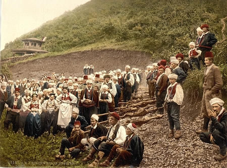 A group of peasants, Bosnia, Austro-Hungaryのeditorial素材