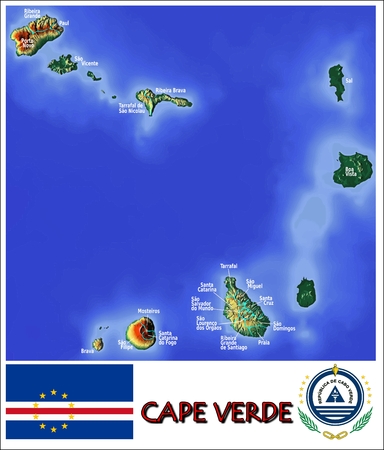 Cape Verde administrative divisionsのイラスト素材