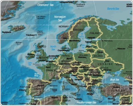 Europe mapのイラスト素材