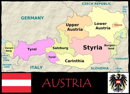 Austria administrative divisionsの写真素材