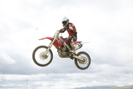 GRANADA, SPAIN - APRIL 20 : Unknown racer on the competition " Motocross Championship to Granada" on April 20, 2014 in Granada, Spainのeditorial素材