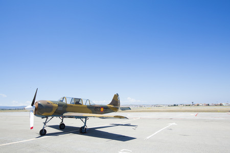 GRANADA,SPAIN - May 18: Aerobatic Spanish helicopter patrol (ASPA Patrol) perform at airshow (10Âº Aanniversary of Aspa Patrol in Granada) on May 18, 2014 in Granada ,Spainのeditorial素材