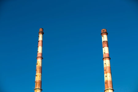 Poolbeg Generating Station in Dublin city bay