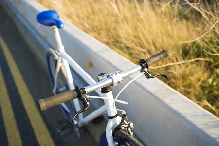 A fixed-gear bicycleの写真素材