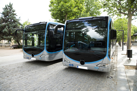 New modern city busの写真素材