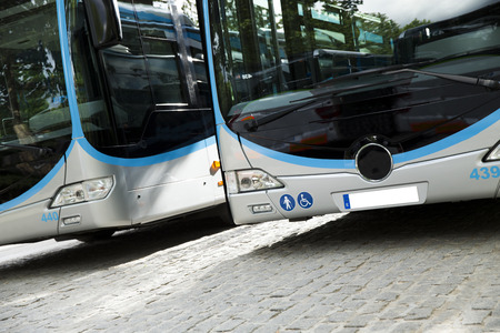 New modern city busの写真素材