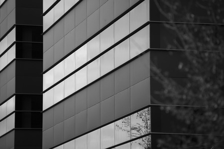 Office building, image on black an whiteの写真素材
