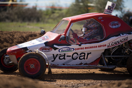 GRANADA, SPAIN - MARCH 29: II Autocross championship "El Chaparral", March 29, 2015 Granada, Spain.のeditorial素材